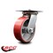 Service Caster 6 Inch Heavy Duty Red Poly on Cast Iron Swivel Caster with Roller Bearing SCC SCC-35S620-PUR-RS - alternate 6